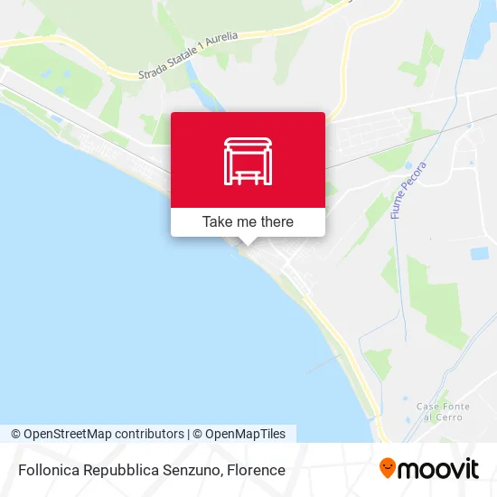 Follonica Repubblica Senzuno map