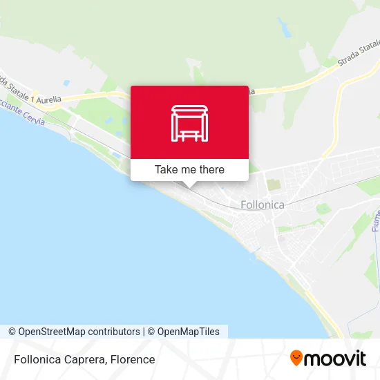 Follonica Caprera map