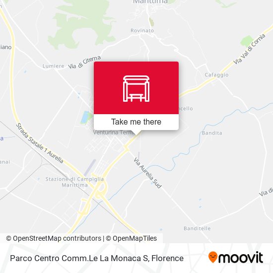 Parco Centro Comm.Le La Monaca S map