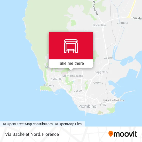 Via Bachelet Nord map
