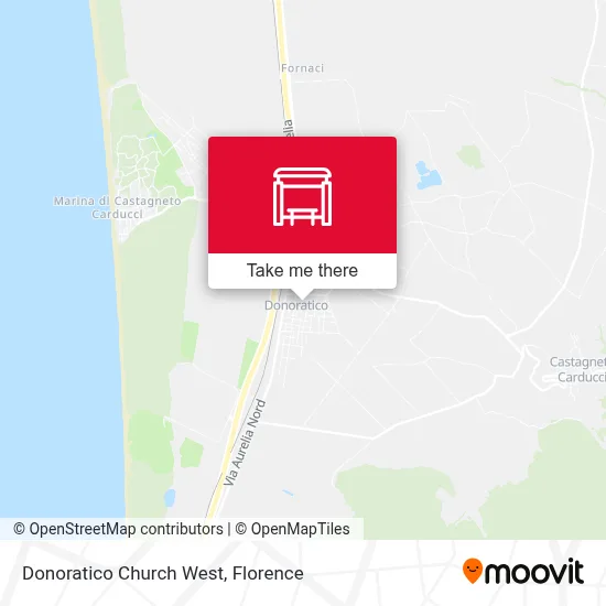 Donoratico Church West map