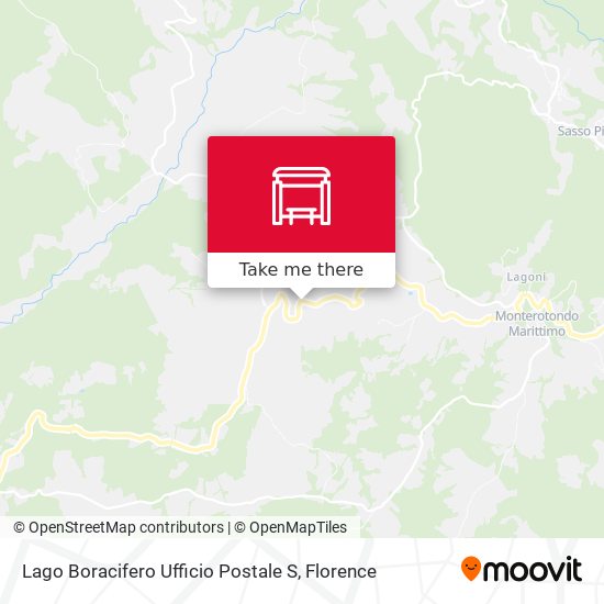Lago Boracifero Ufficio Postale S map
