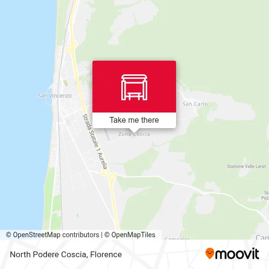 North Podere Coscia map