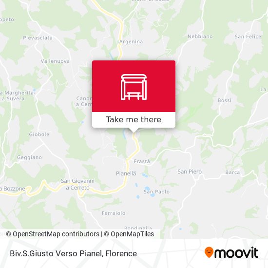 Biv.S.Giusto Verso Pianel map
