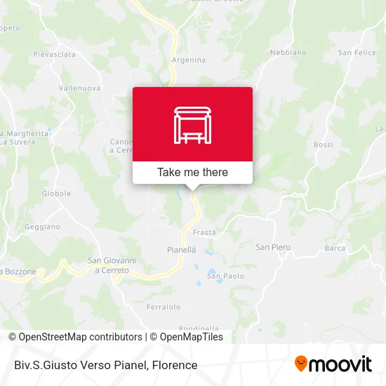 Biv.S.Giusto Verso Pianel map