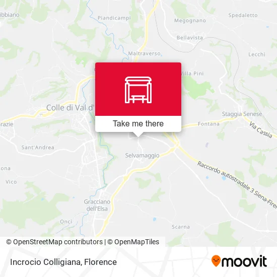 Incrocio Colligiana map