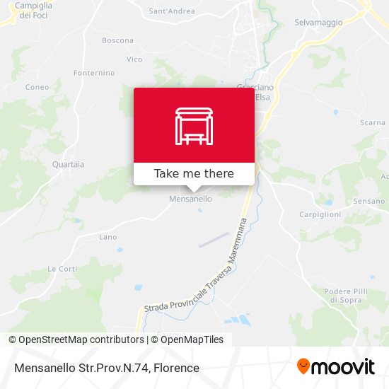 Mensanello Str.Prov.N.74 map