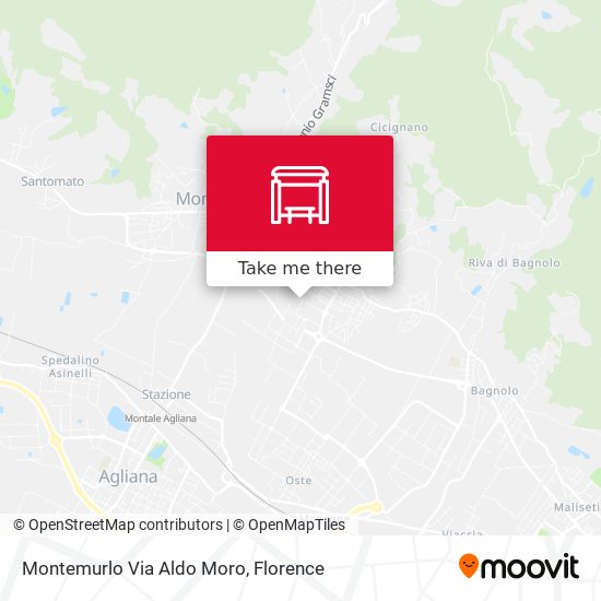 Montemurlo Via Aldo Moro map