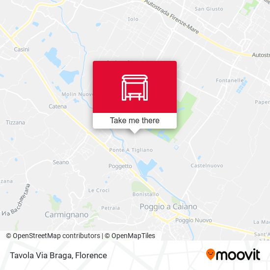 Tavola Via Braga map