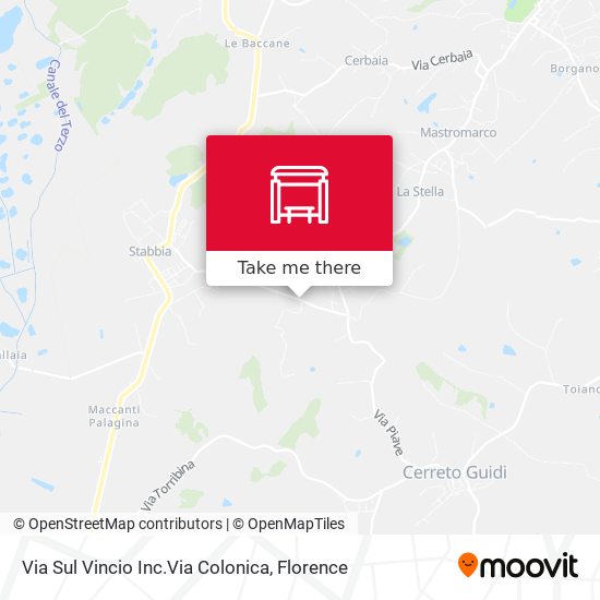 Via Sul Vincio Inc.Via Colonica map