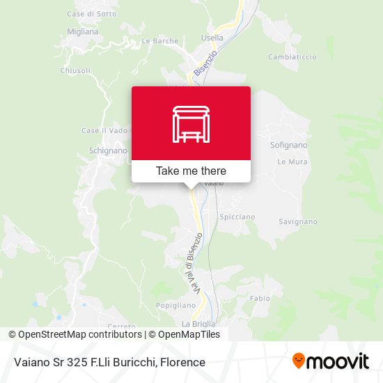 Vaiano Sr 325 F.Lli Buricchi map