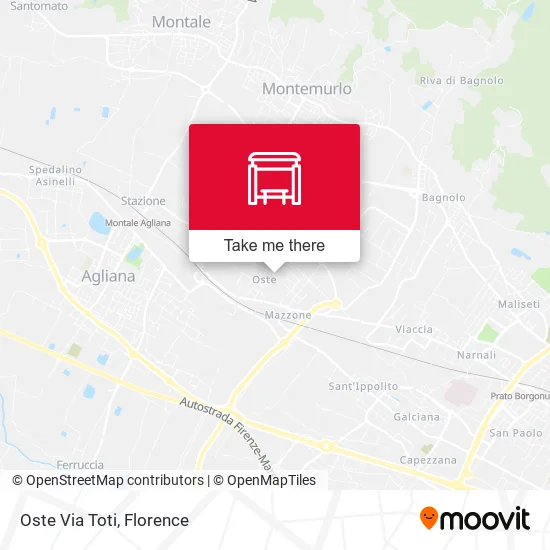 Oste Via Toti map