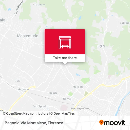 Bagnolo Via Montalese map