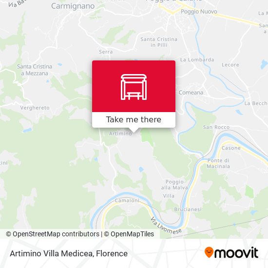 Artimino Villa Medicea map
