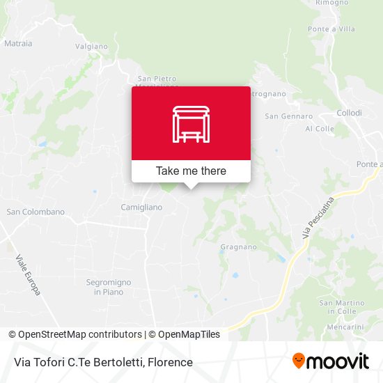 Via Tofori C.Te Bertoletti map