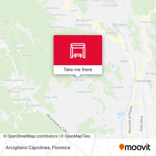 Arcigliano Capolinea map