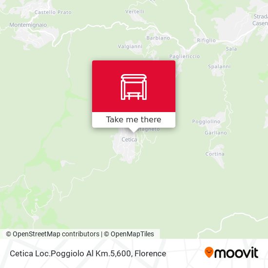 Cetica Loc.Poggiolo Al Km.5,600 map