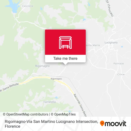 Rigomagno-Via San Martino Lucignano Intersection map