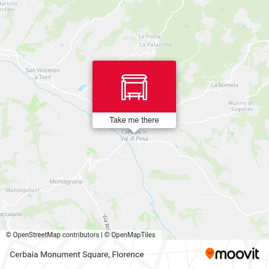 Cerbaia Monument Square map