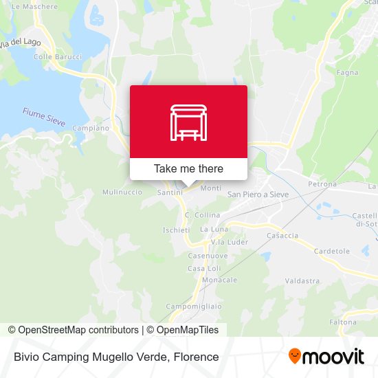 Bivio Camping Mugello Verde map