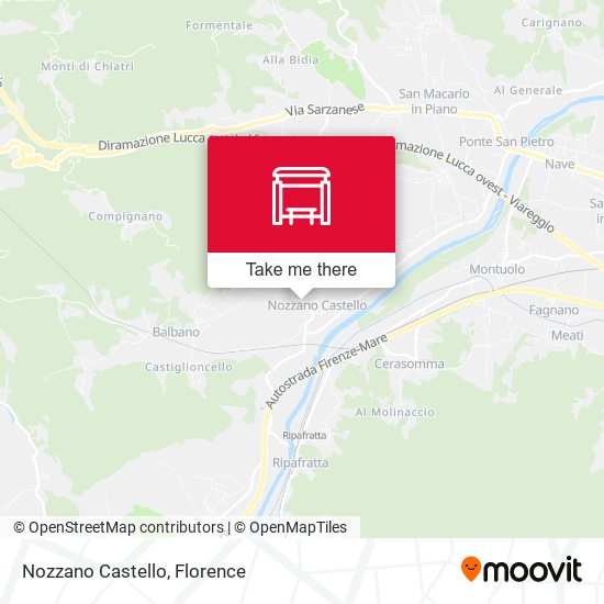 Nozzano Castello map