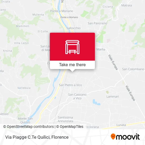 Via Piagge C.Te Quilici map