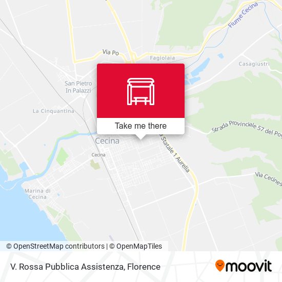 V. Rossa Pubblica Assistenza map