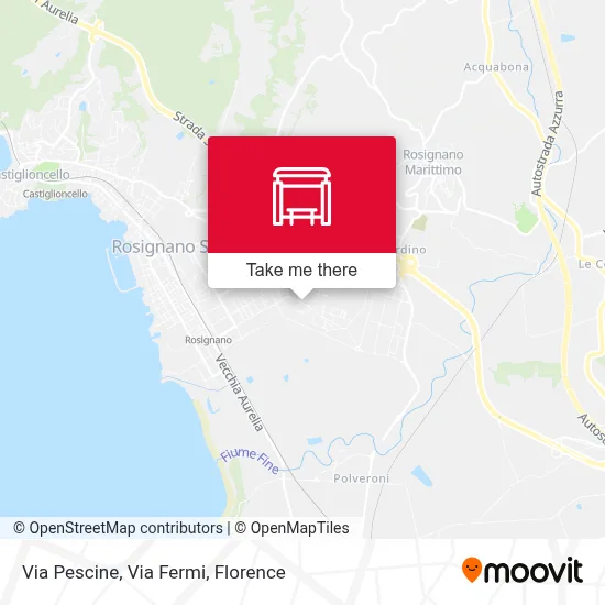 Via Pescine, Via Fermi map