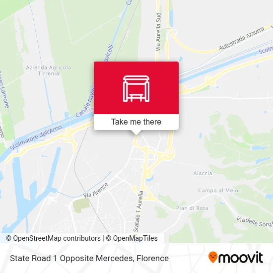 State Road 1 Opposite Mercedes map