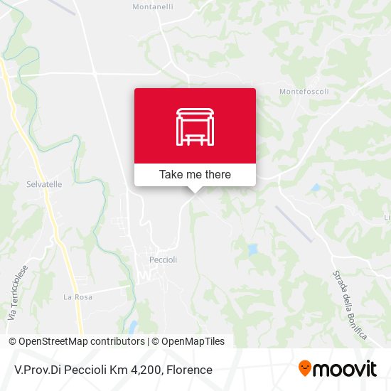V.Prov.Di Peccioli Km 4,200 map