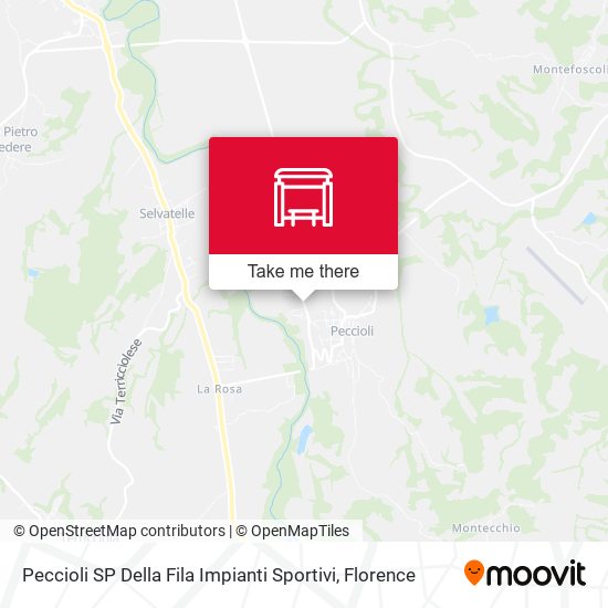Peccioli SP Della Fila Impianti Sportivi map