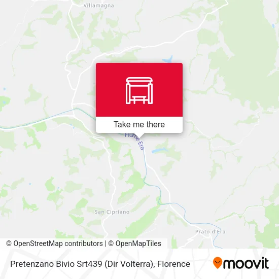 Pretenzano Bivio Srt439 (Dir Volterra) map