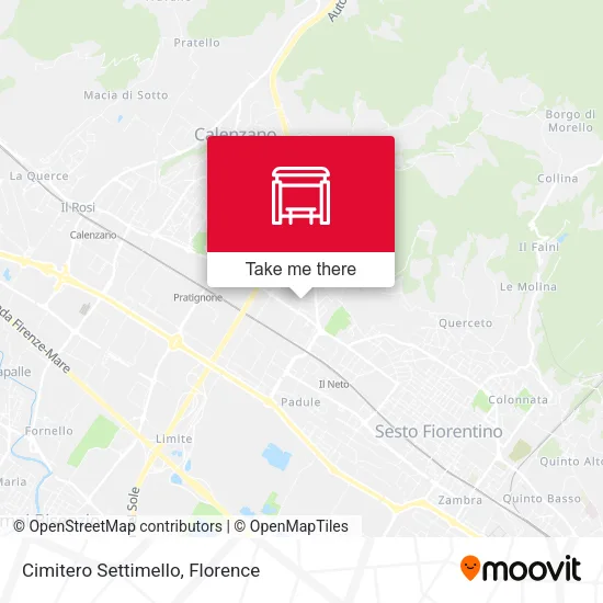 Cimitero Settimello map