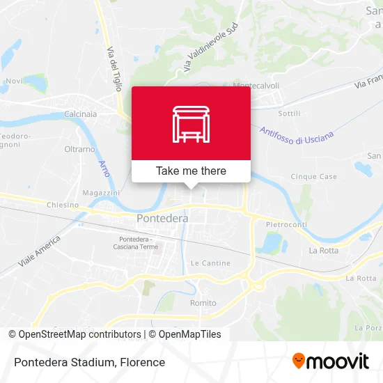 Pontedera Stadium map