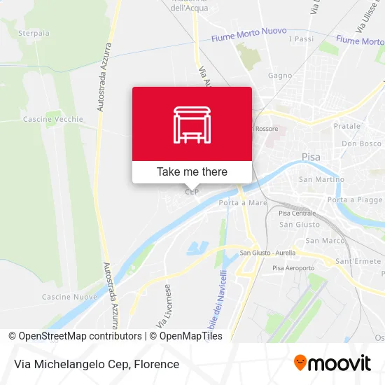 Via Michelangelo Cep map