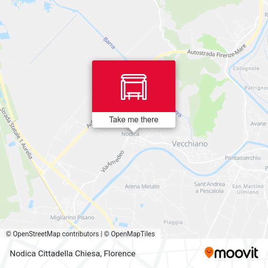 Nodica Cittadella Chiesa map