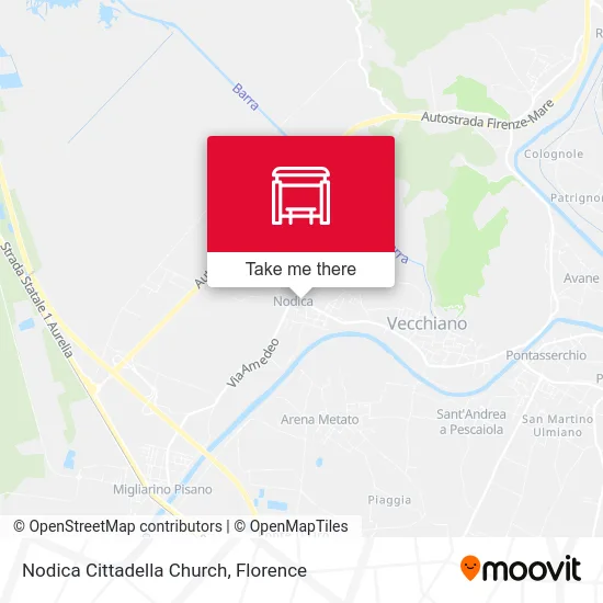 Nodica Cittadella Church map
