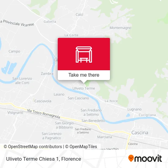 Uliveto Terme Church 1 map