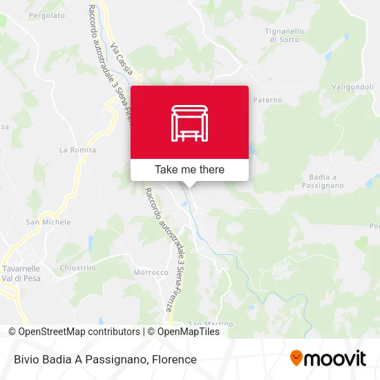 Bivio Badia A Passignano map