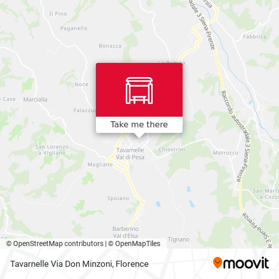 Tavarnelle Via Don Minzoni map