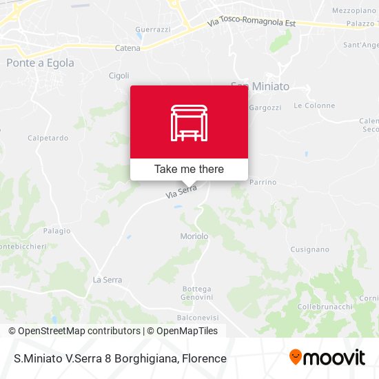 S.Miniato V.Serra 8 Borghigiana map