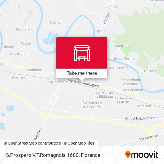 S.Prospero V.T.Romagnola 1680 map