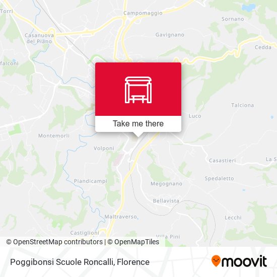 Poggibonsi Scuole Roncalli map