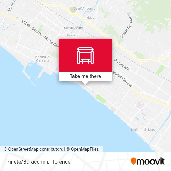 Pinete/Baracchini map
