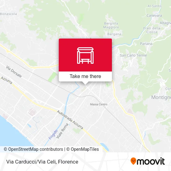 Via Carducci/Via Celi map