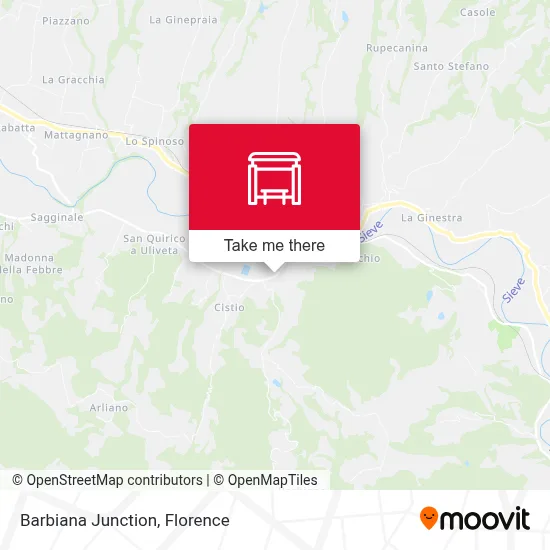 Barbiana Junction map