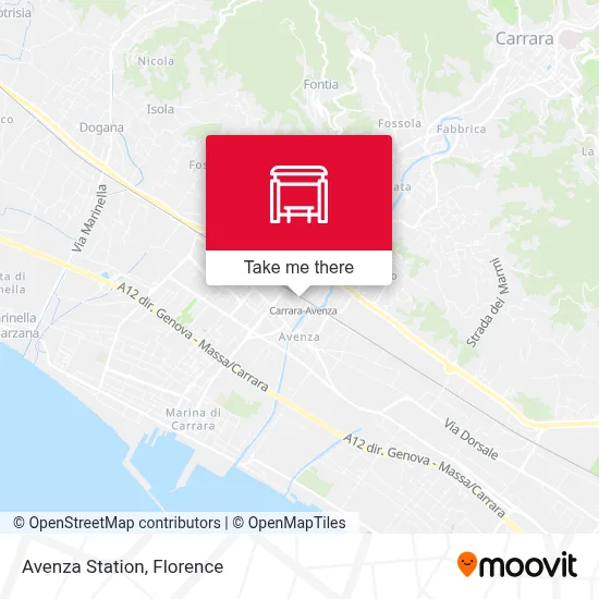 Avenza Station map