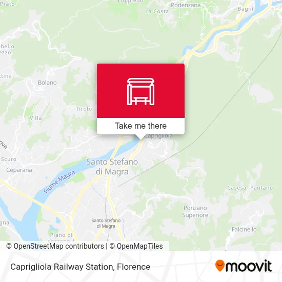 Caprigliola Railway Station map