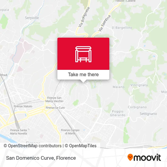 San Domenico Curve map