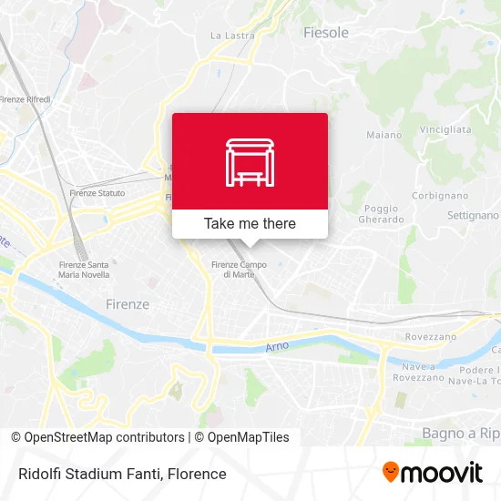 Ridolfi Stadium Fanti map